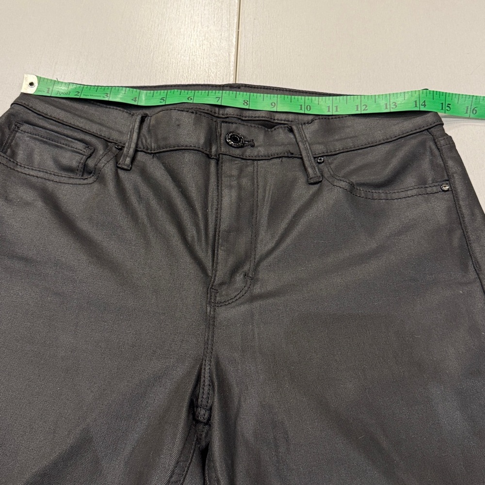 White House Black Market Black Faux Leather Skinny - Picture 3 of 9